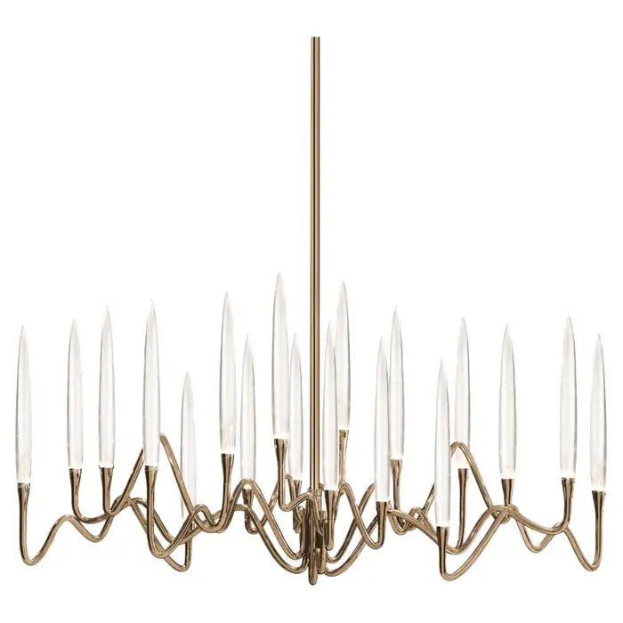 Pezzo Crystal Long Chandelier L78'' 59'' 40'' - Zelno Lighting
