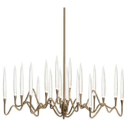 Pezzo Crystal Long Chandelier L78'' 59'' 40'' - Zelno Lighting