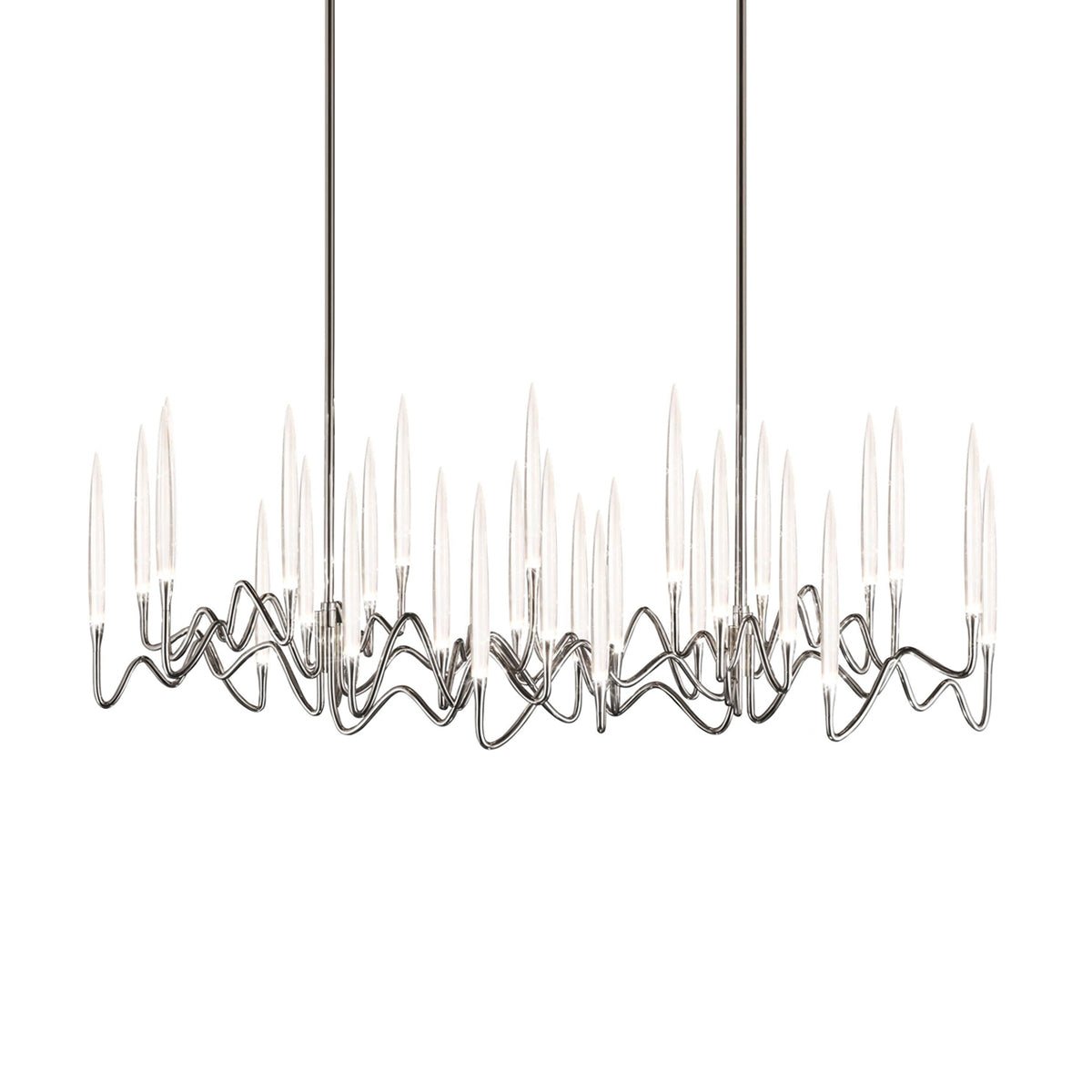 Pezzo Crystal Long Chandelier L78'' 59'' 40'' - Zelno Lighting
