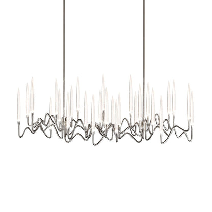 Pezzo Crystal Long Chandelier L78'' 59'' 40'' - Zelno Lighting
