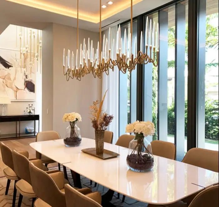 Pezzo Crystal Long Chandelier L78'' 59'' 40'' - Zelno Lighting