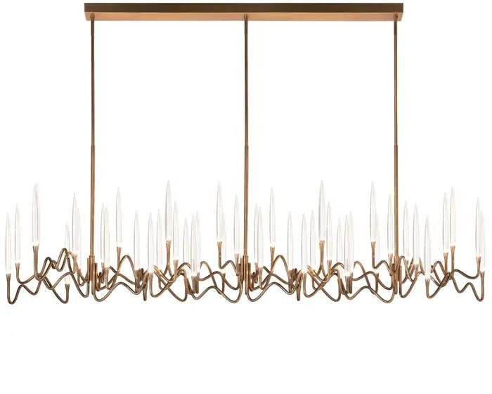 Pezzo Crystal Long Chandelier L78'' 59'' 40'' - Zelno Lighting