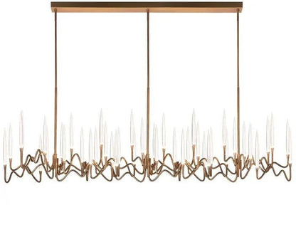 Pezzo Crystal Long Chandelier L78'' 59'' 40'' - Zelno Lighting