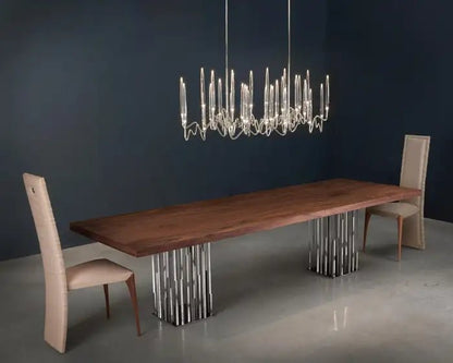 Pezzo Crystal Long Chandelier L78'' 59'' 40'' - Zelno Lighting