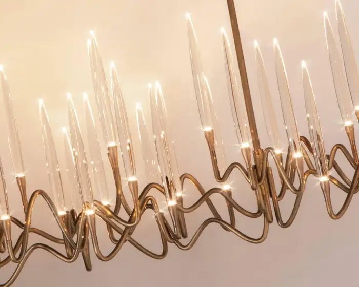 Pezzo Crystal Round Chandelier D33'' 47'' 55'' - Zelno Lighting