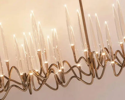 Pezzo Crystal Round Chandelier D33'' 47'' 55'' - Zelno Lighting