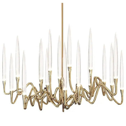 Pezzo Crystal Round Chandelier D33'' 47'' 55'' - Zelno Lighting