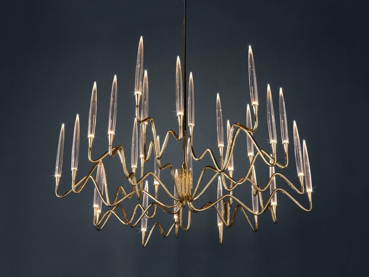 Pezzo Crystal Round Chandelier D33'' 47'' 55'' - Zelno Lighting