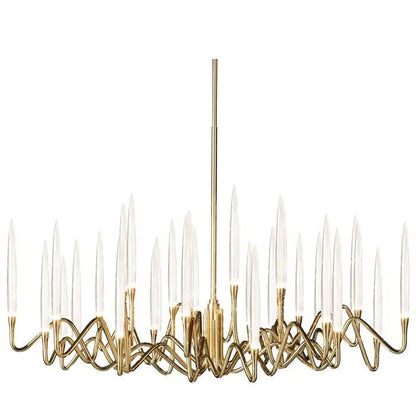 Pezzo Crystal Round Chandelier D33'' 47'' 55'' - Zelno Lighting