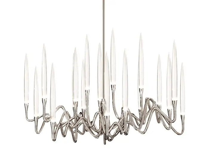 Pezzo Crystal Round Chandelier D33'' 47'' 55'' - Zelno Lighting