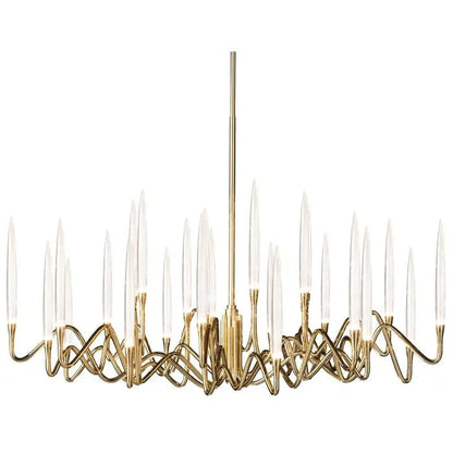 Pezzo Crystal Round Chandelier D33'' 47'' 55'' - Zelno Lighting