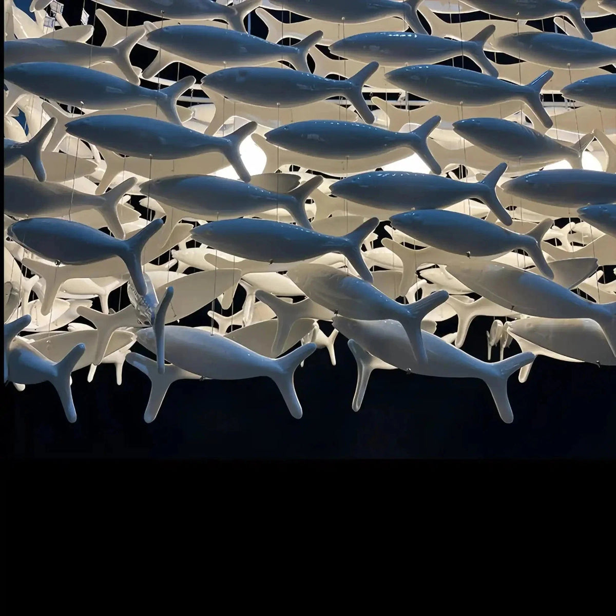 Porcelain Fish Shaped Dining Table Chandelier - Zelno Lighting
