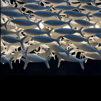 Porcelain Fish Shaped Dining Table Chandelier - Zelno Lighting