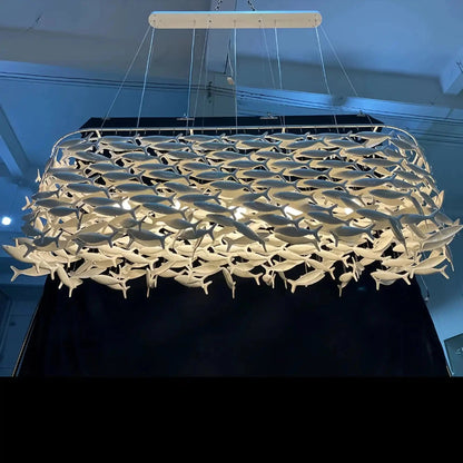 Porcelain Fish Shaped Dining Table Chandelier - Zelno Lighting