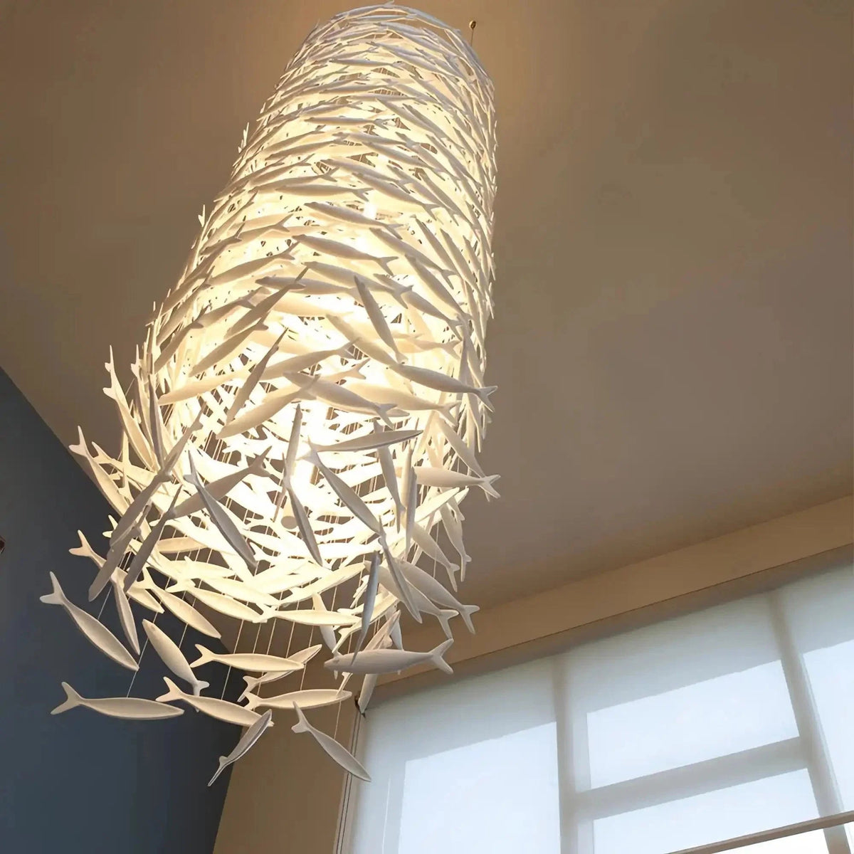 Porcelain Fish Shaped Dining Table Chandelier - Zelno Lighting