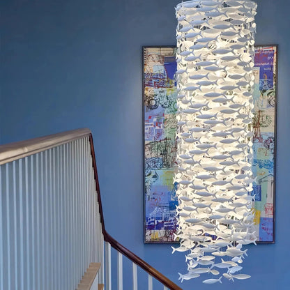 Porcelain Fish Shaped Dining Table Chandelier - Zelno Lighting