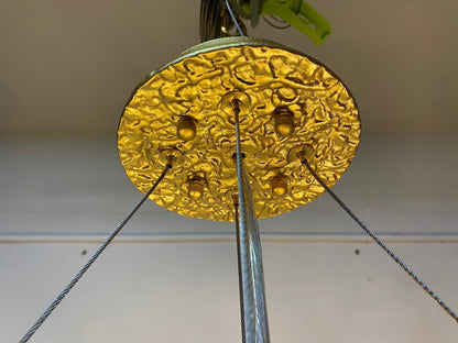 Post-Modern Art Brass and Ceramics Flower Pendant Branch Chandelier for Living/Dining Room - Zelno Lighting