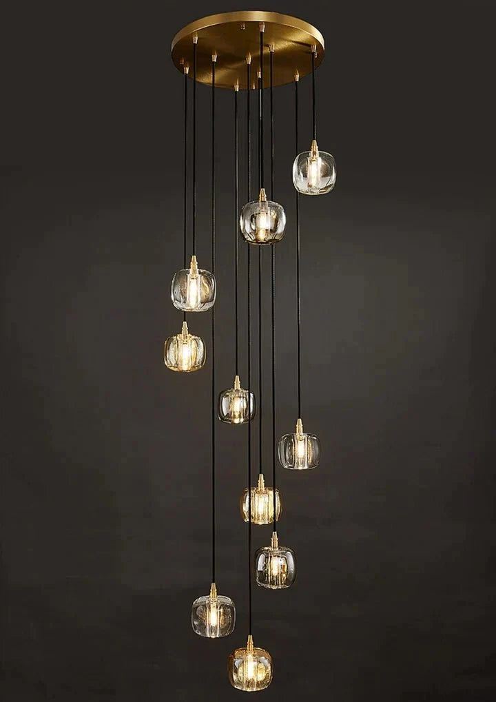 Post - modern Extra - long Pendant Light Fixtures for Staircase/High - ceiling Space/Foyer - zelnolighting