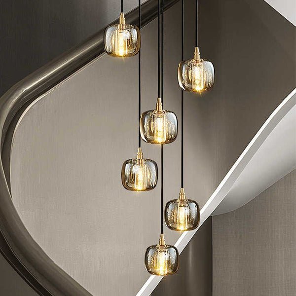 Post - modern Extra - long Pendant Light Fixtures for Staircase/High - ceiling Space/Foyer - zelnolighting