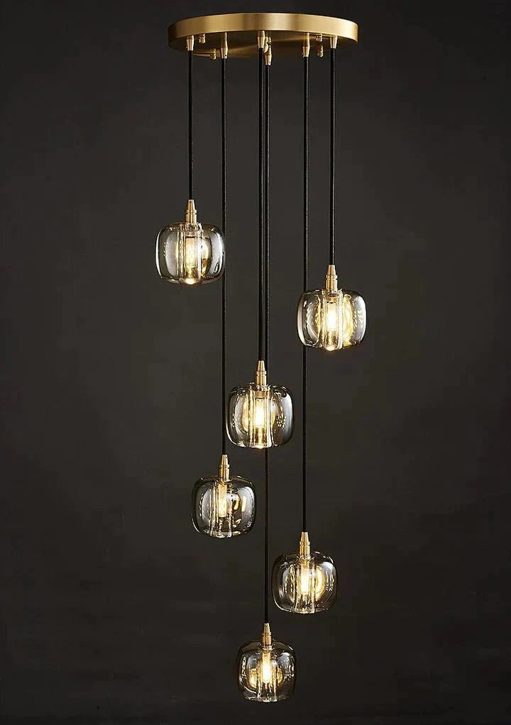 Post - modern Extra - long Pendant Light Fixtures for Staircase/High - ceiling Space/Foyer - zelnolighting