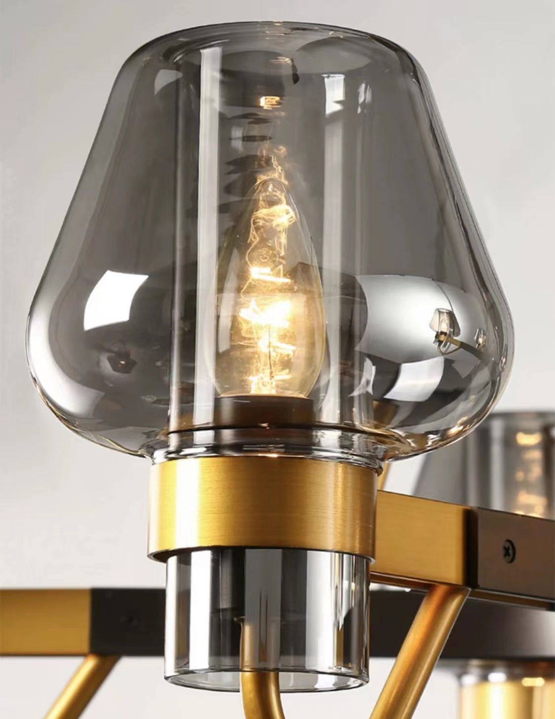 Post-modern Light Luxury Full Brass Chandelier for Living Room/Bedroom - Zelno Lighting