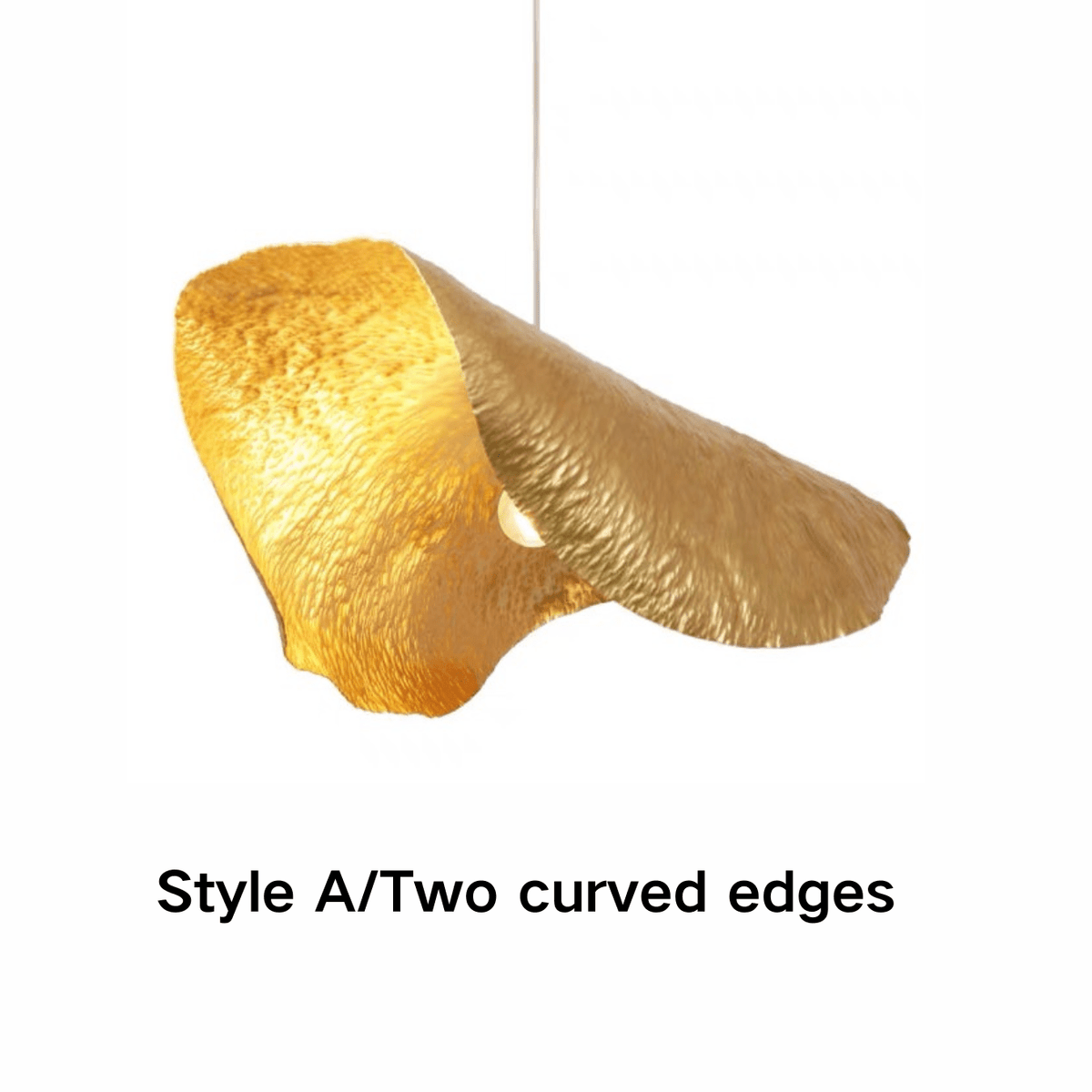 Postmodern Withered Leaf Parlor Pendant Lighting Fixture in Brass - Zelno Lighting