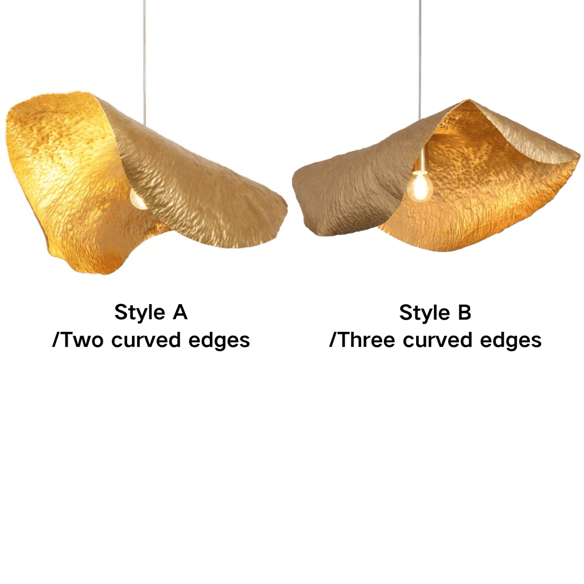 Postmodern Withered Leaf Parlor Pendant Lighting Fixture in Brass - Zelno Lighting