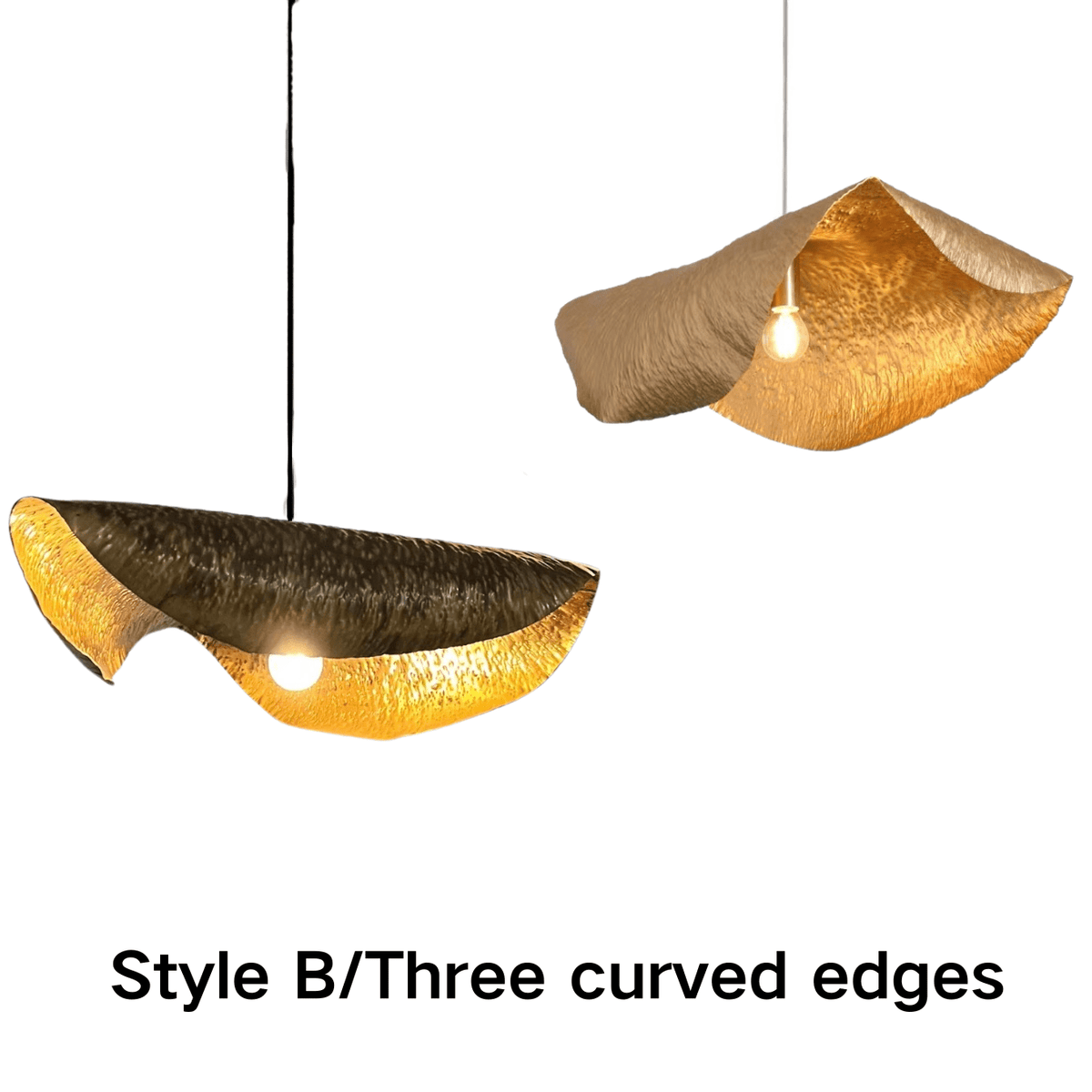 Postmodern Withered Leaf Parlor Pendant Lighting Fixture in Brass - Zelno Lighting