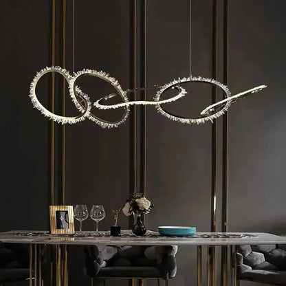 Primary Crystal 5 Rings Chandelier - Zelno Lighting