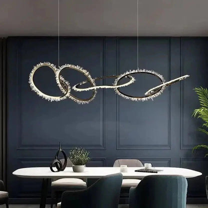 Primary Crystal 5 Rings Chandelier - Zelno Lighting