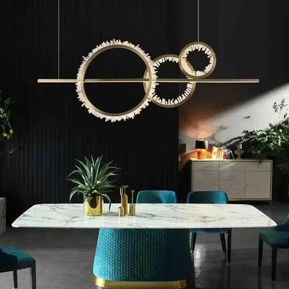 Primary Crystal Cluster Island Chandelier - Zelno Lighting