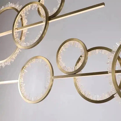 Primary Crystal Cluster Island Chandelier - Zelno Lighting