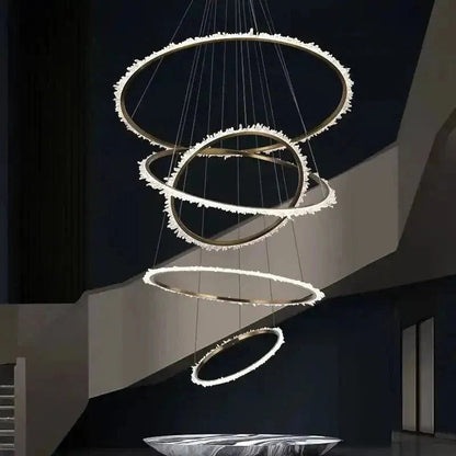 Primary Crystal Multi Rings Chandelier - Zelno Lighting