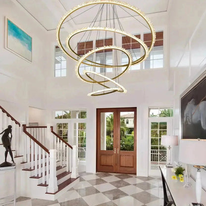 Primary Crystal Multi Rings Chandelier - Zelno Lighting