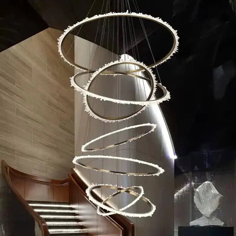 Primary Crystal Multi Rings Chandelier - Zelno Lighting