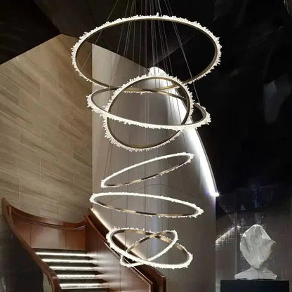 Primary Crystal Multi Rings Chandelier - Zelno Lighting