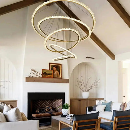 Primary Crystal Multi Rings Chandelier - Zelno Lighting
