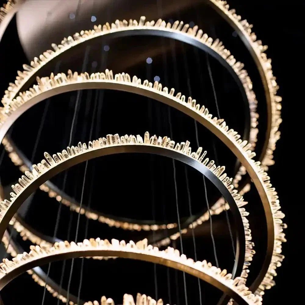 Primary Crystal Multi Rings Chandelier - Zelno Lighting