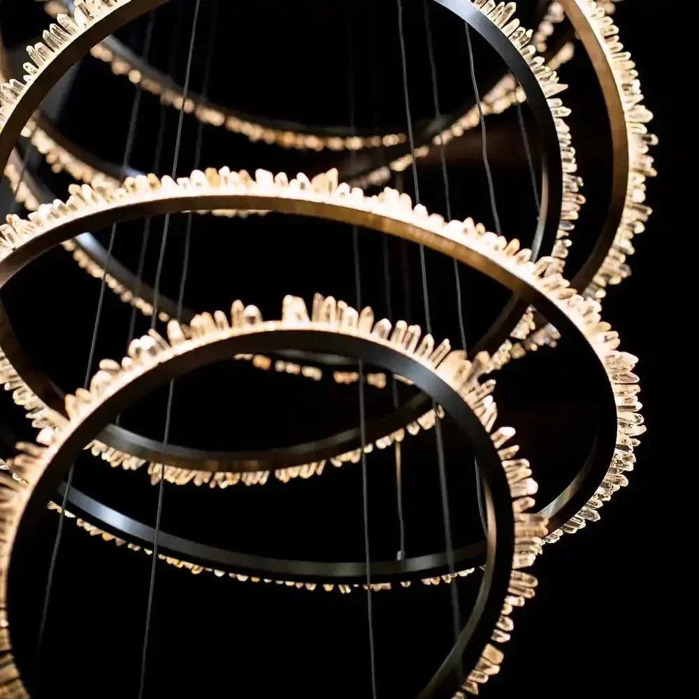 Primary Crystal Multi Rings Chandelier - Zelno Lighting