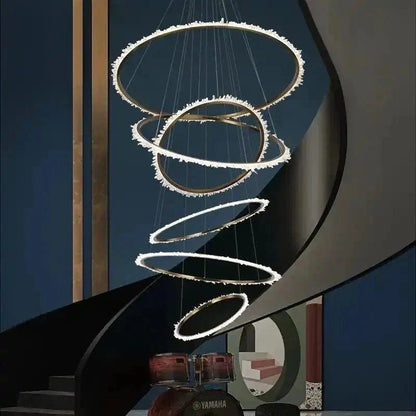 Primary Crystal Multi Rings Chandelier - Zelno Lighting