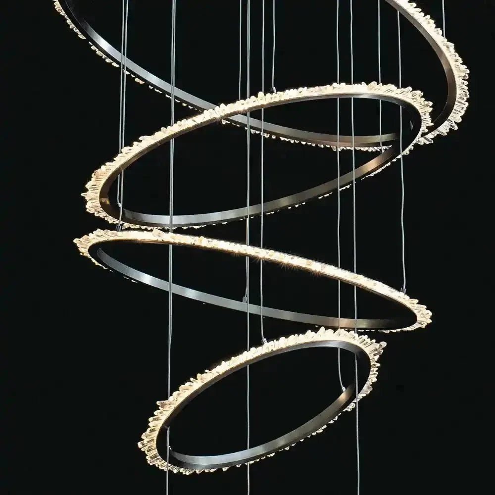 Primary Crystal Multi Rings Chandelier - Zelno Lighting