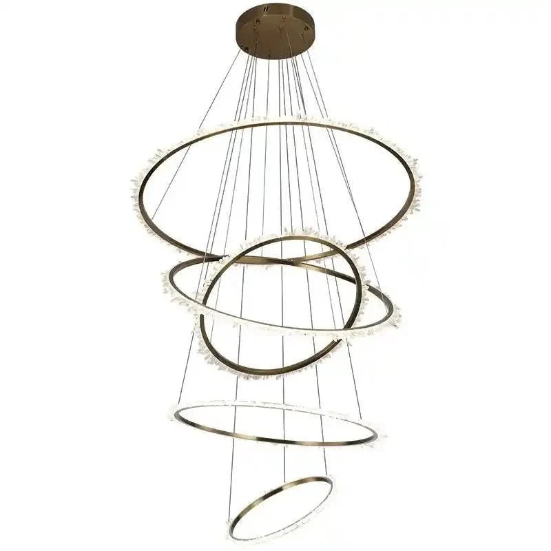 Primary Crystal Multi Rings Chandelier - Zelno Lighting