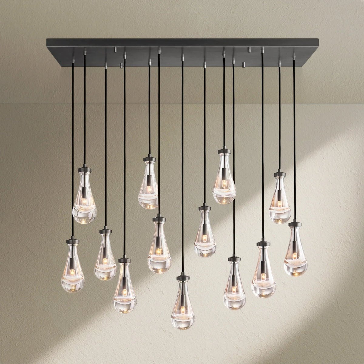RAFZ Glass Linear Chandelier 54" - Zelno