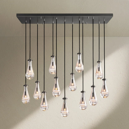 RAFZ Glass Linear Chandelier 54" - Zelno