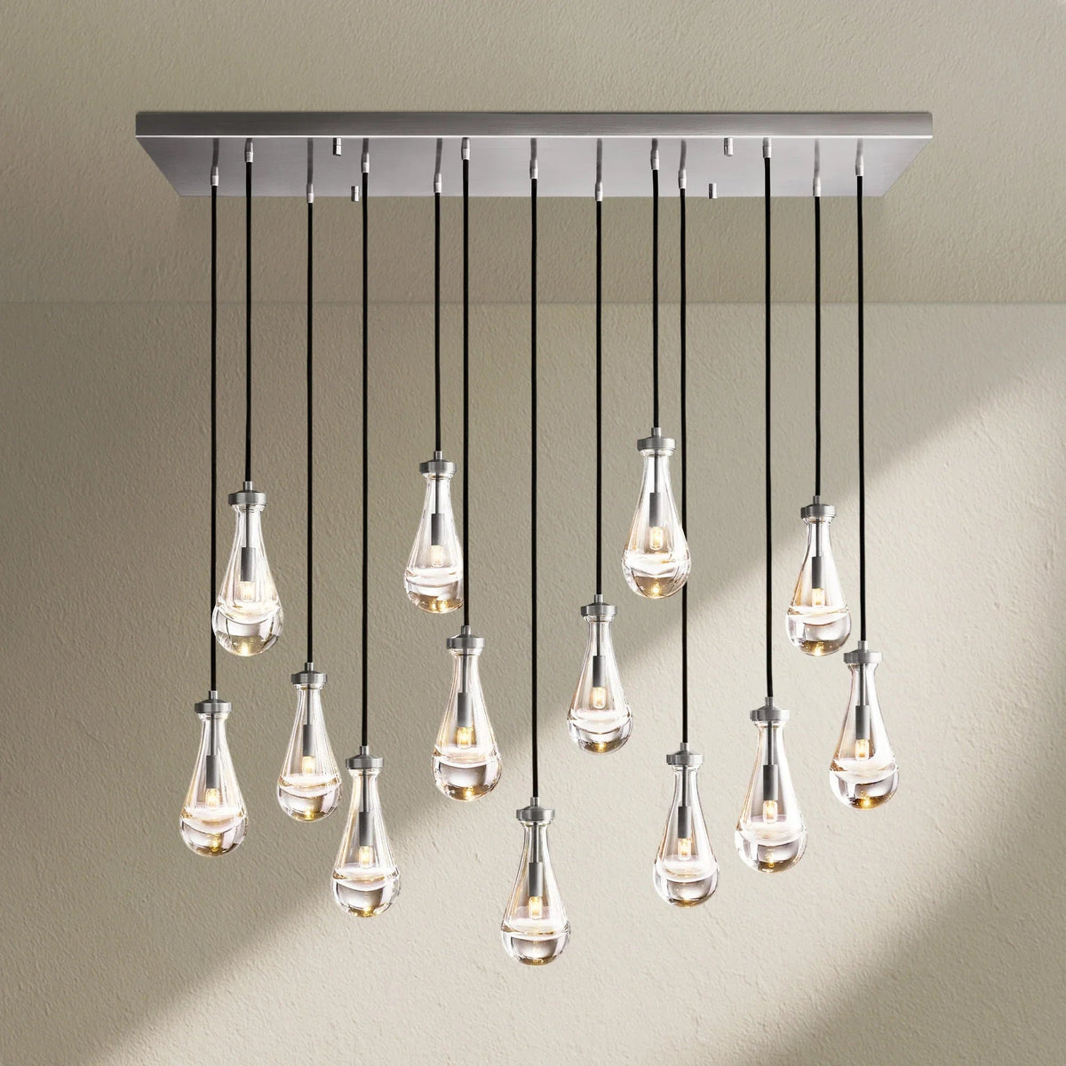 RAFZ Glass Linear Chandelier 54" - Zelno