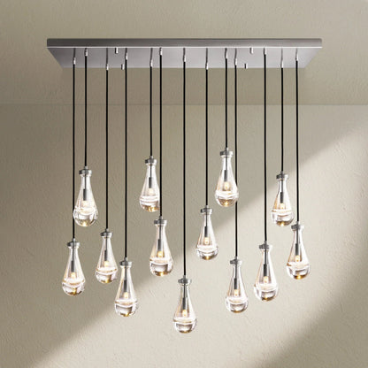 RAFZ Glass Linear Chandelier 54" - Zelno