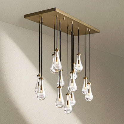 RAFZ Glass Linear Chandelier 54" - Zelno