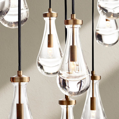 RAFZ Glass Linear Chandelier 54" - Zelno