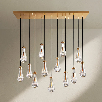 RAFZ Glass Linear Chandelier 54" - Zelno