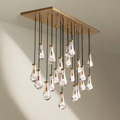 RAFZ Glass Linear Chandelier 72" - Zelno